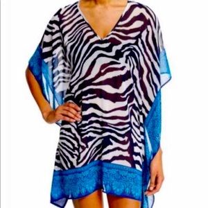 Tommy Bahama Zebra Swim CoverUp Tunic.  Small NWT Fun and Flirty.  100% poly